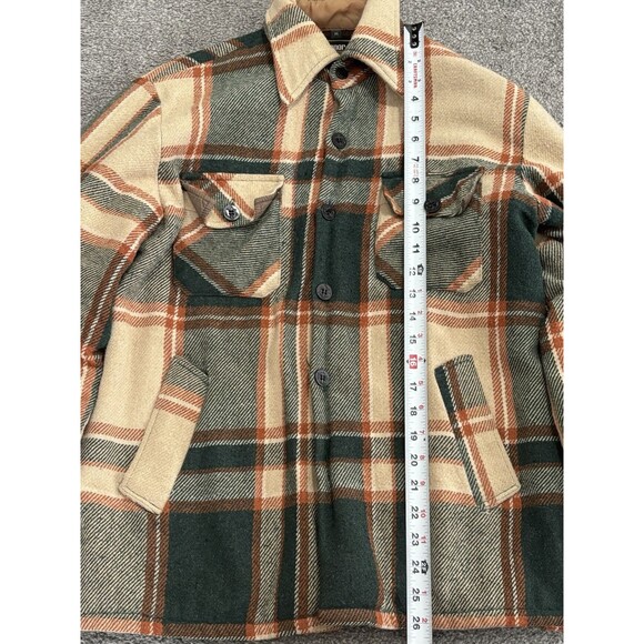 VTG 1980's Manor House Plaid Flanne Lined Shacket Shirt Jacket M Yellowstone - Picture 4 of 11